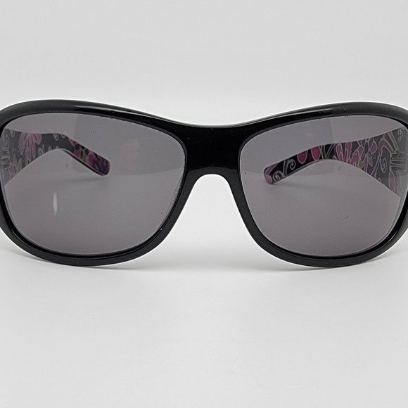 *SOLD* Vera Bradley Holly 023 Purple Punch Black Frame Grey Lens Sunglasses - Picture 3 of 16